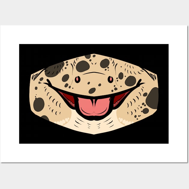 Super Dalmatian Crested Gecko Mask Wall Art by TwilightSaint